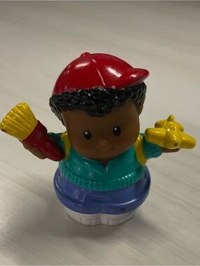 Little People Chubby Boy with paint and airplane